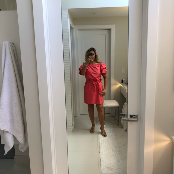 Club Monaco stretch cotton off the shoulder dress - Picture 4 of 7